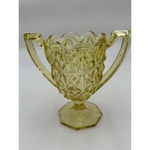 Vintage tiffin-Franciscan Williamsburg Banana Yellow Glass w/handles